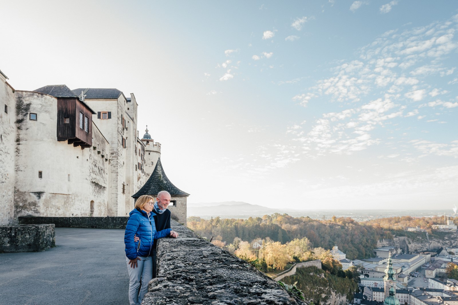 Vista impressionante dalla fortezza di Hohensalzburg